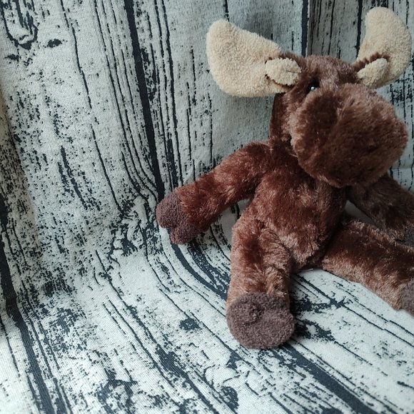 Douglas Moose Plush Toy Stuffed Animal Brown 8" sitting - Picture 3 of 7